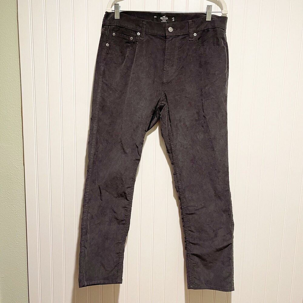 Hollister 90s Slim Gray Corduroy Pants Mens 31x30